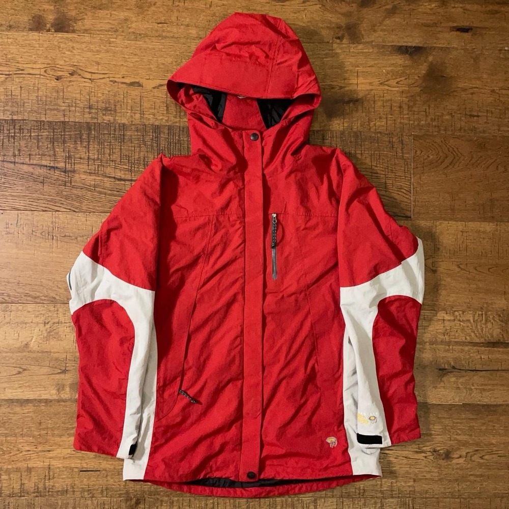 Mountain Hardwear Conduit Rain Jacket Womens S Red Gorpcore Utility OL2433